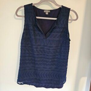 Women's Navy Blue Sleeveless Blouse Market & Spruce, Medium